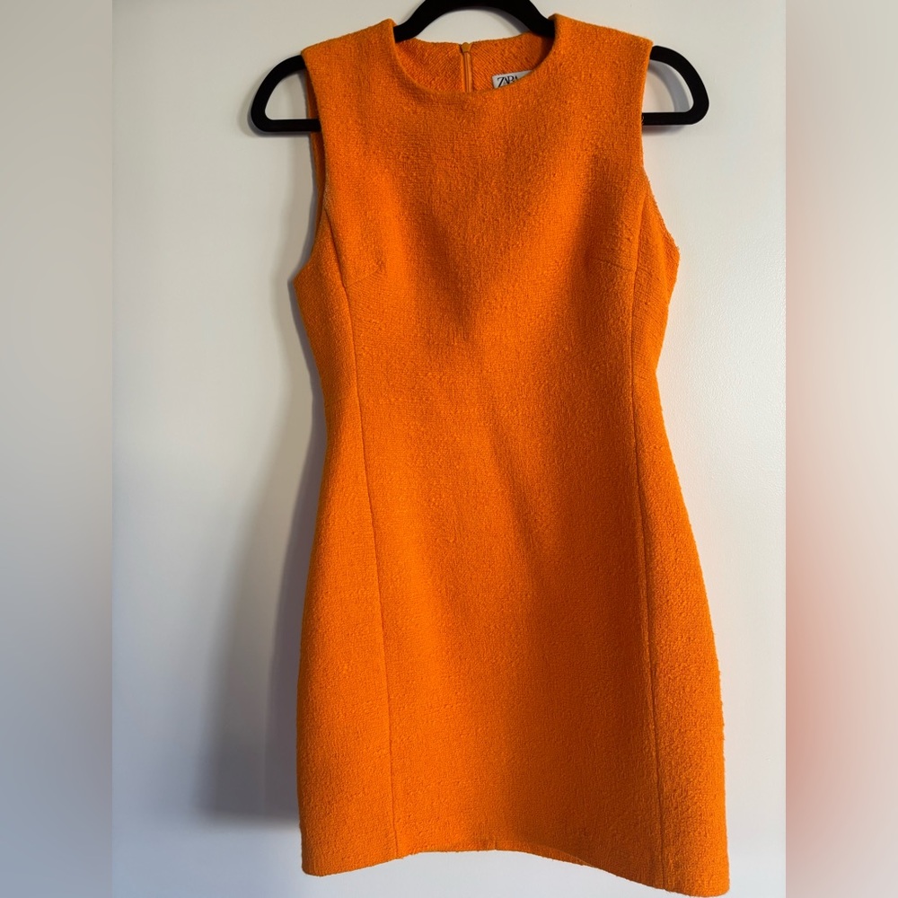 Zara Vibrant Orange Mini Dress